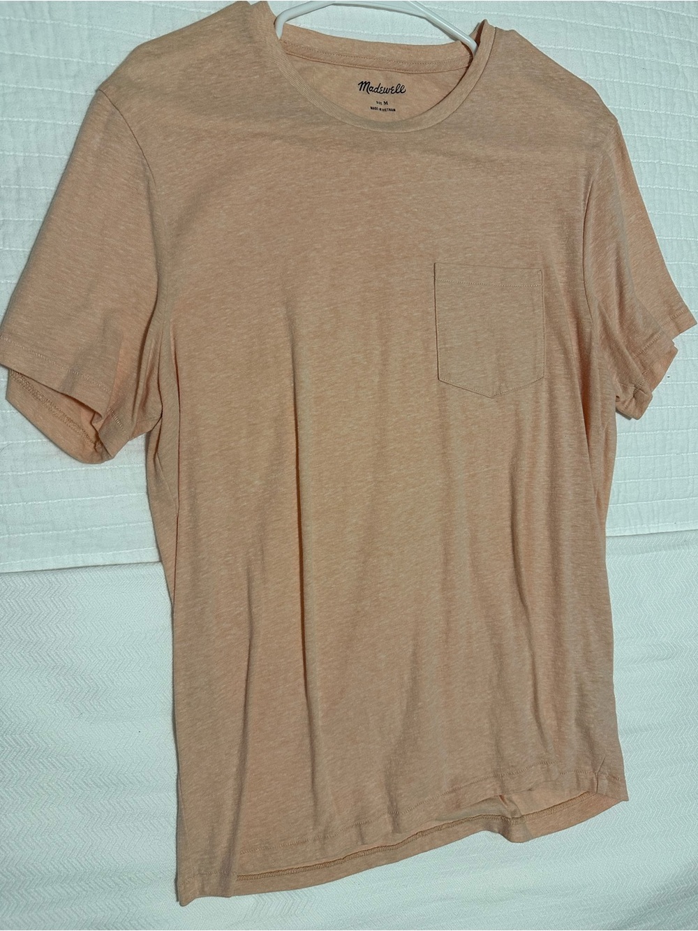 Madewell Men's Short-Sleeve Pocket Tee in Peach